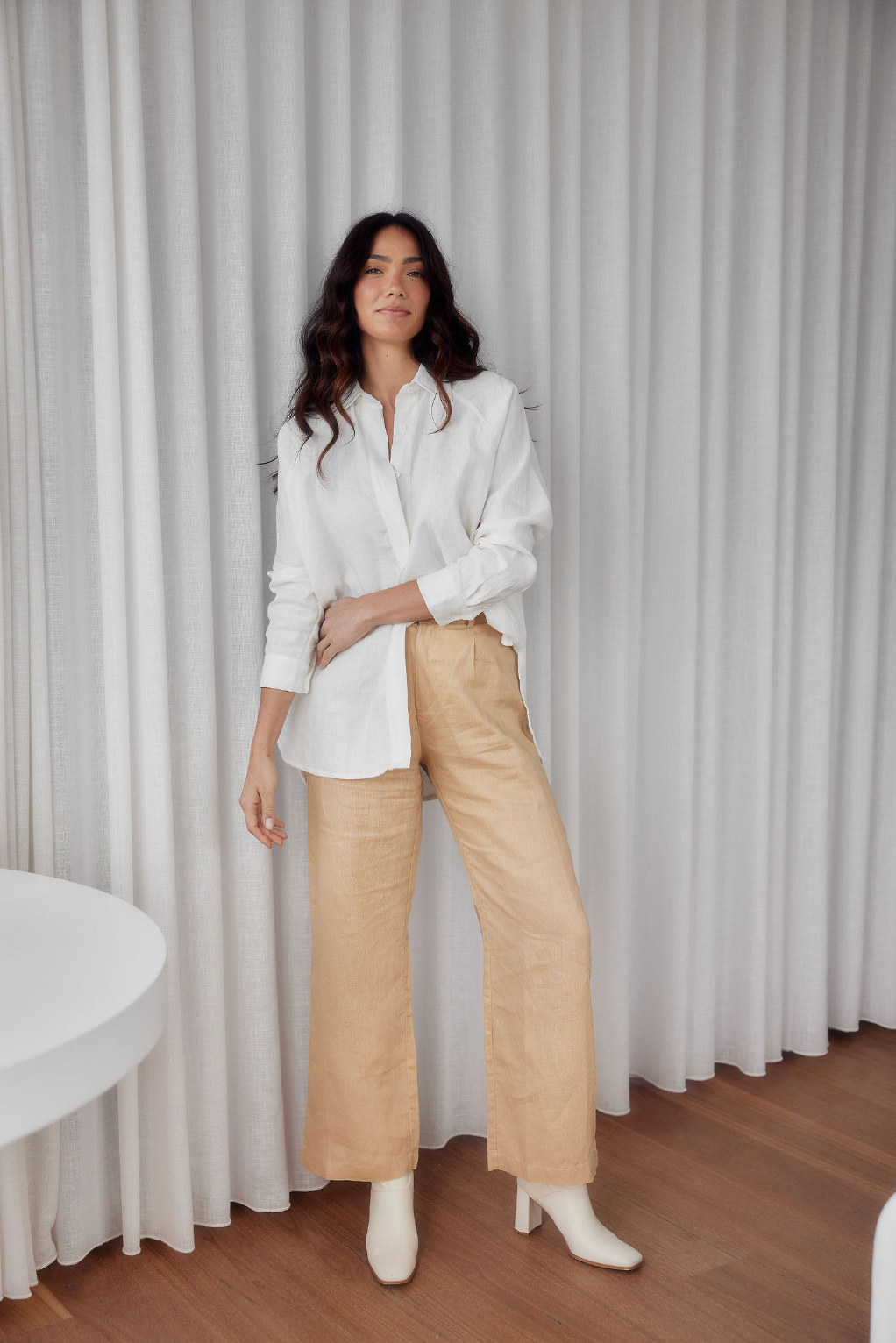 Dani Pants - Linen - Tan