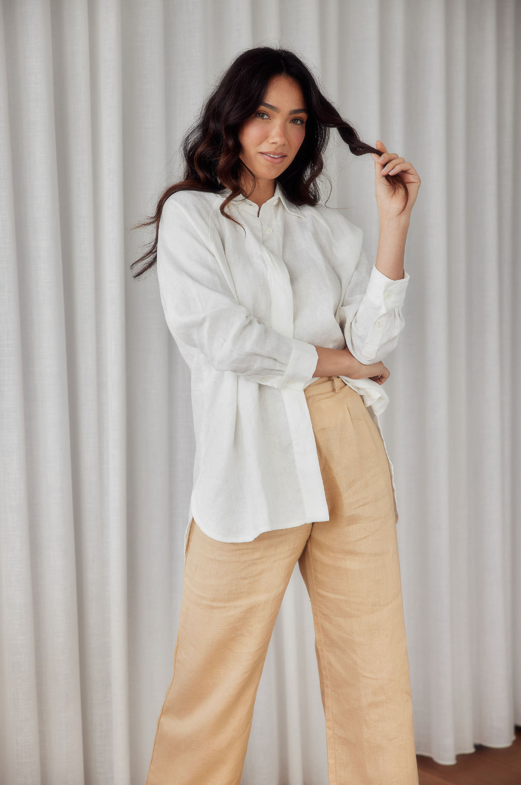 Dani Pants - Linen - Tan