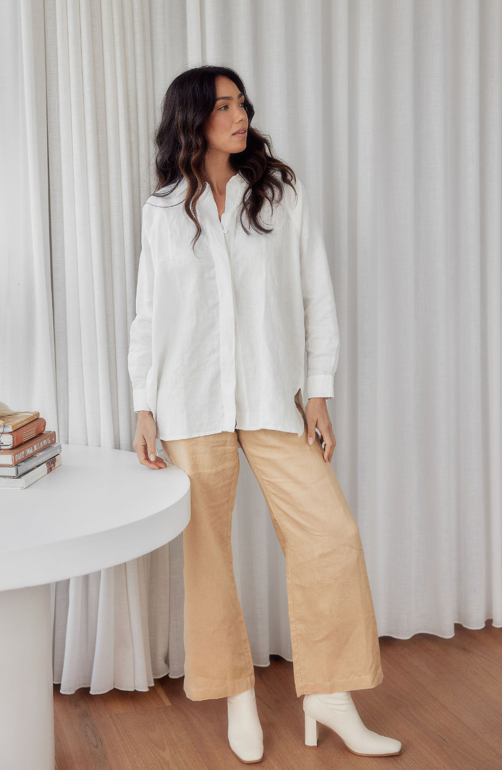Dani Pants - Linen - Tan