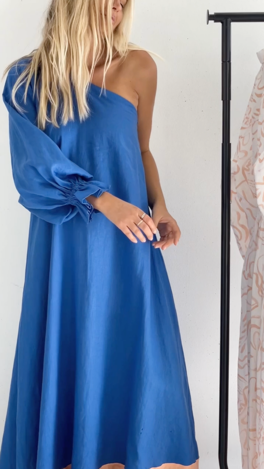 Molten Dress - Linen - Ocean Blue