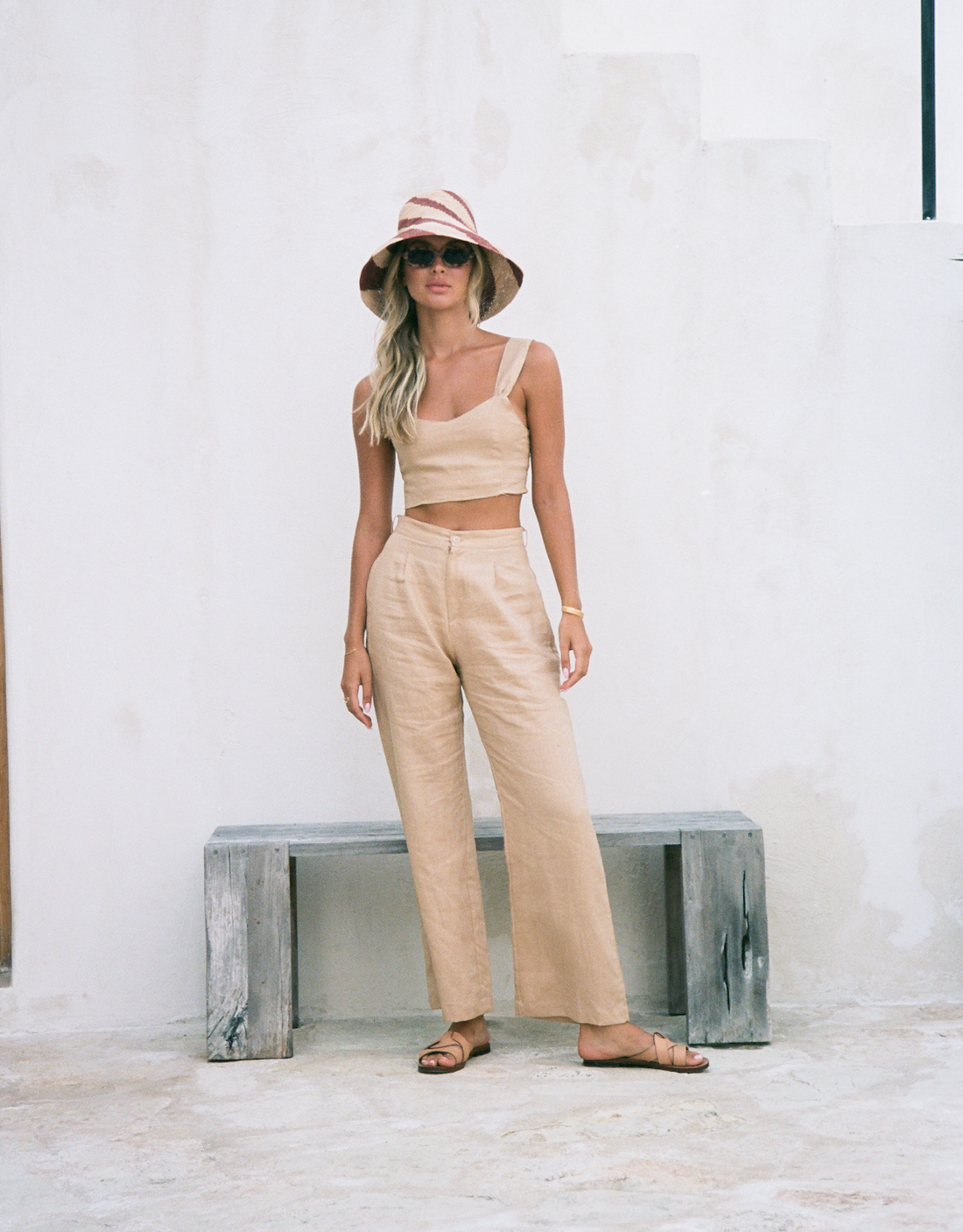 Dani Pants - Linen - Tan