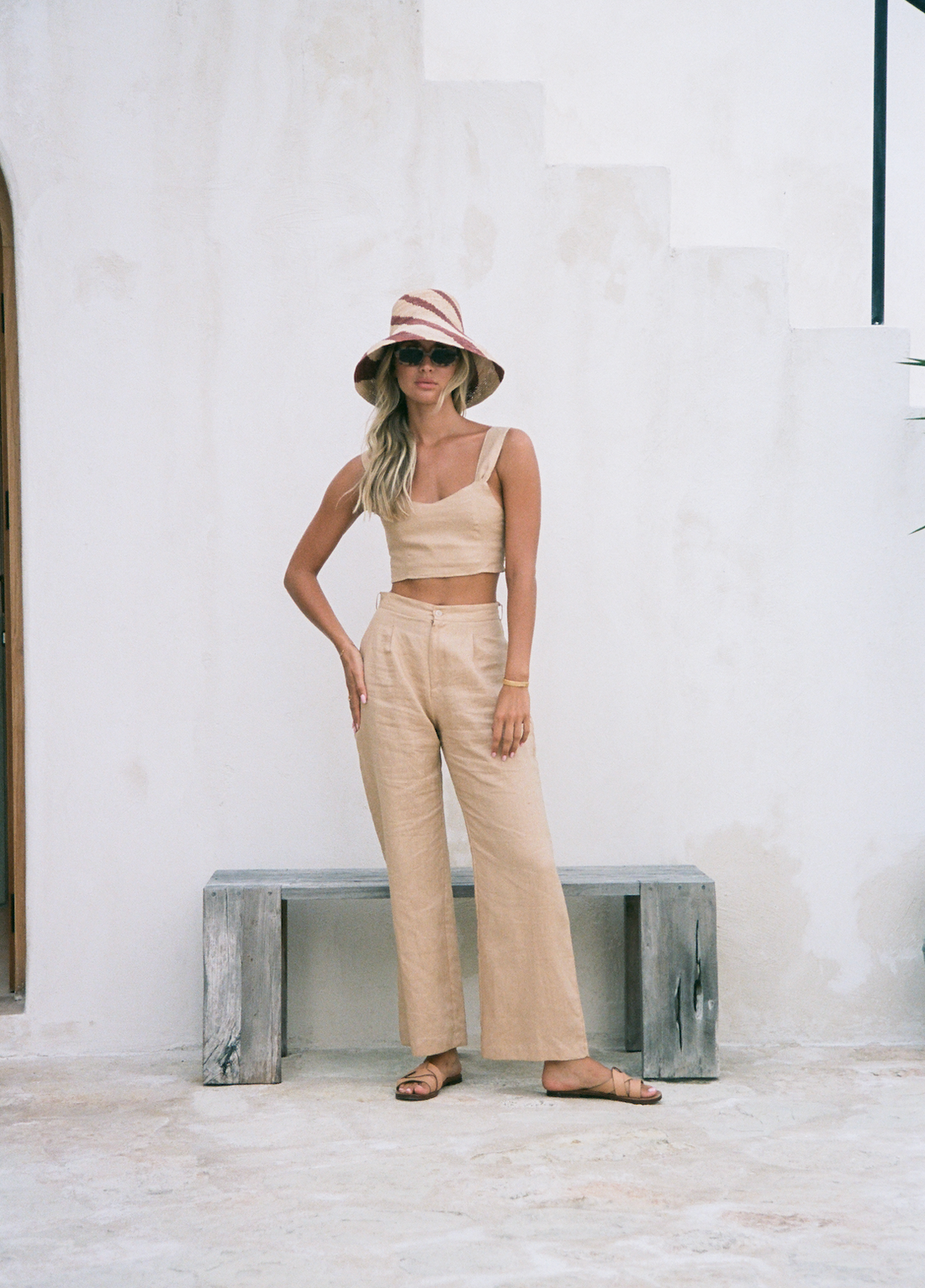 Dani Pants - Linen - Tan