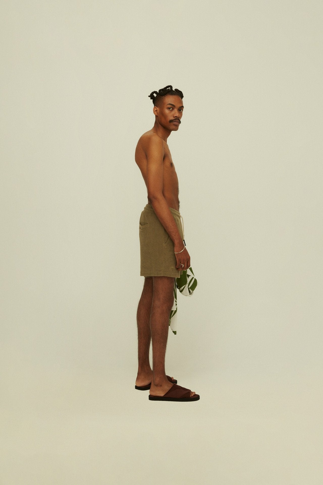 Khaki Terry Shorts