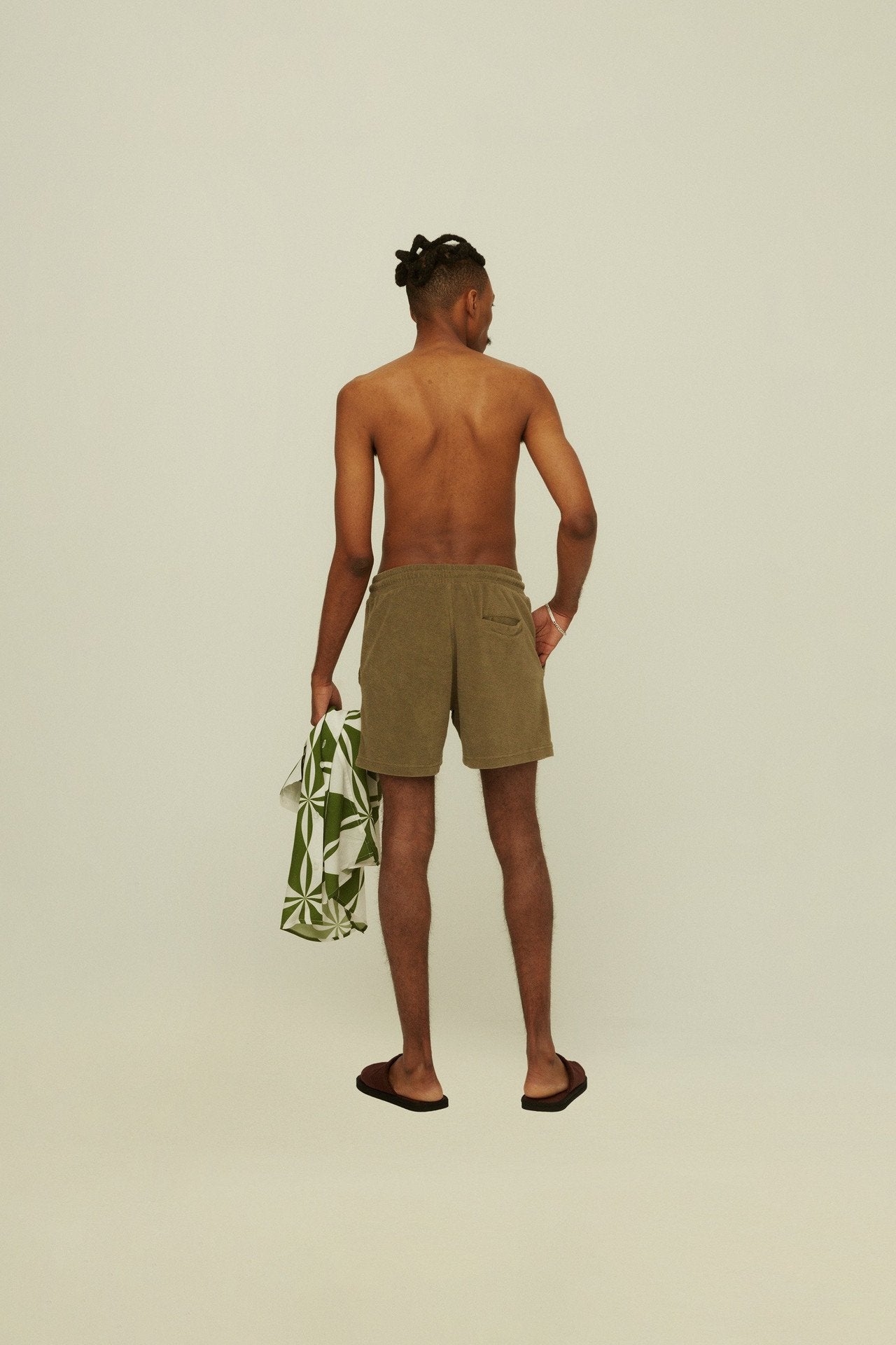 Khaki Terry Shorts