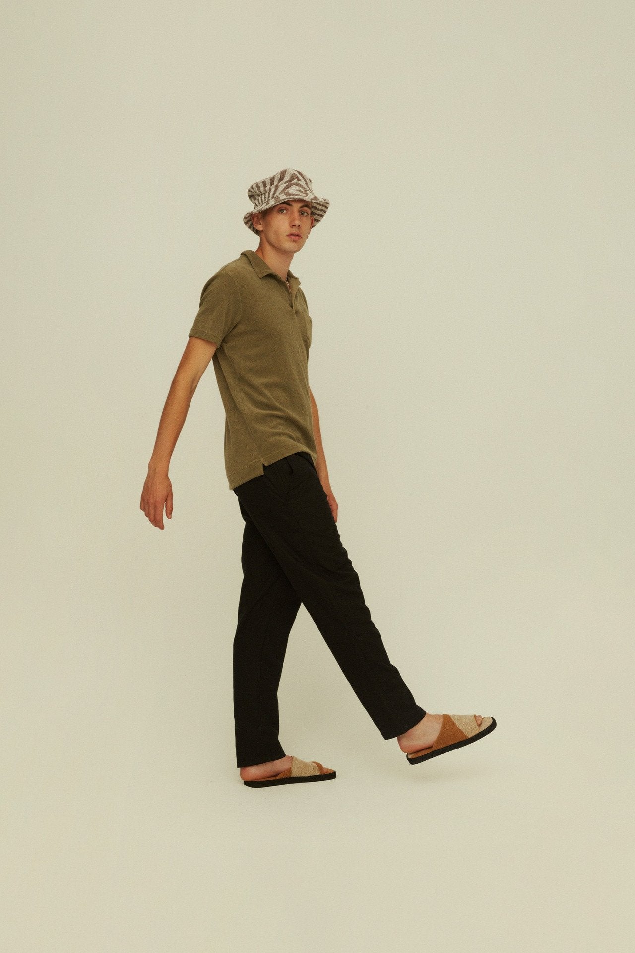 Khaki Polo Terry Shirt