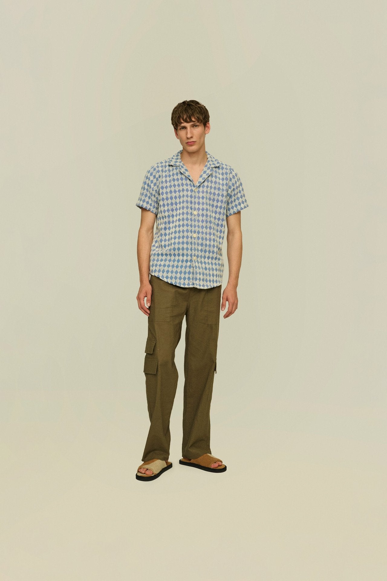 Navy Diamond Cuba Terry Shirt