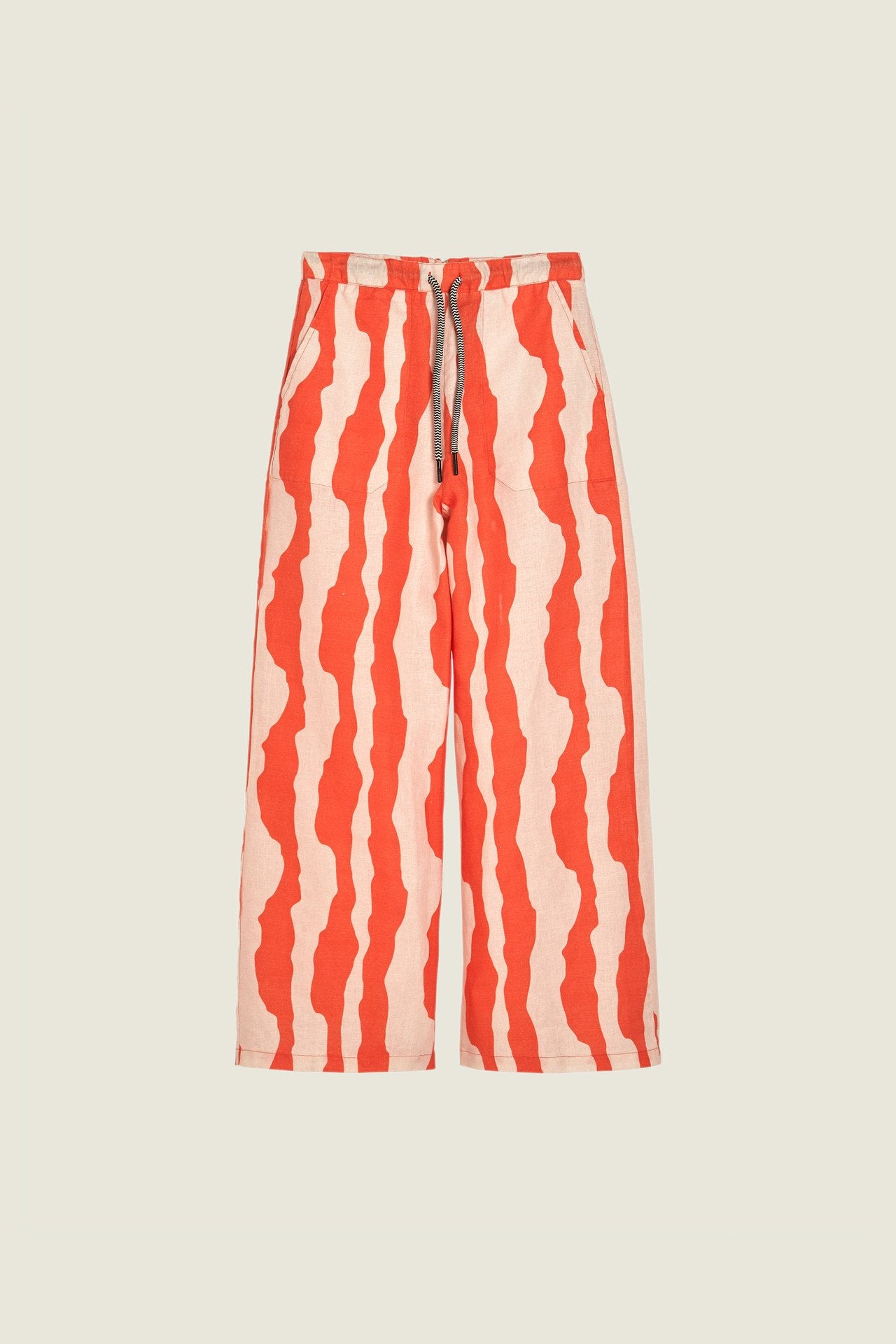 Orange Calima Mojave Linen Trousers