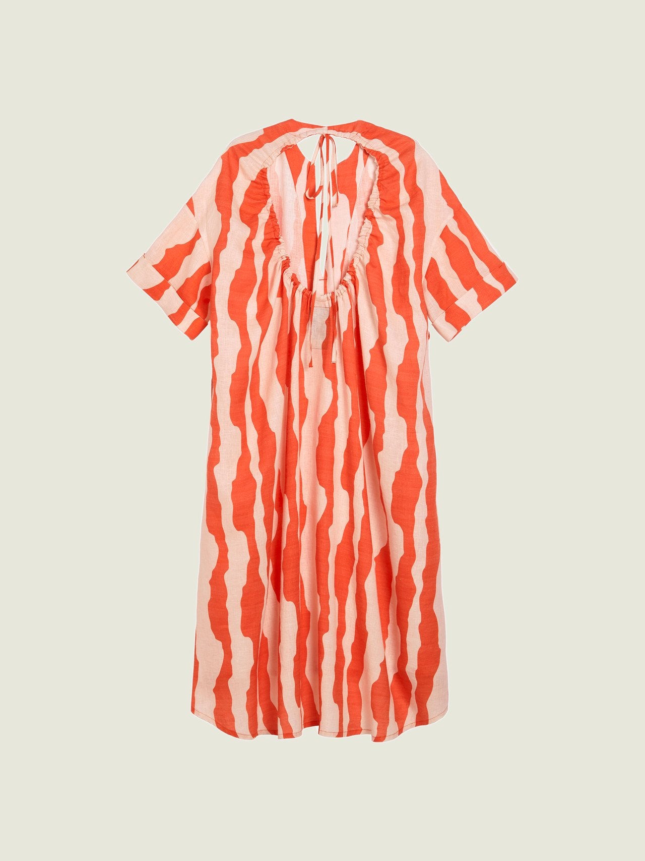 Orange Calima Tangelo Linen Dress