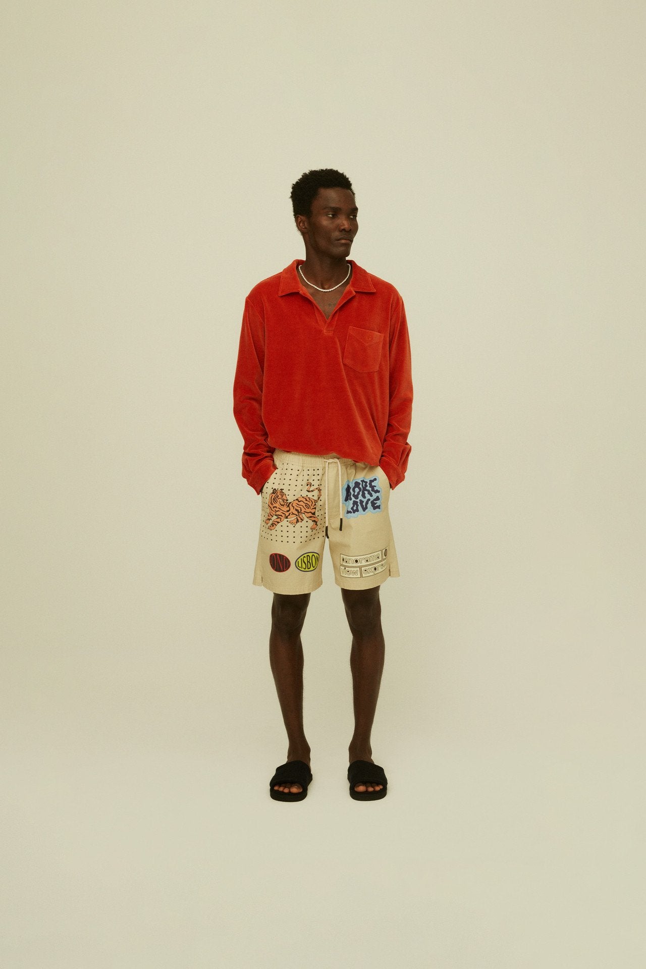 Tiger Love Canvas Shorts