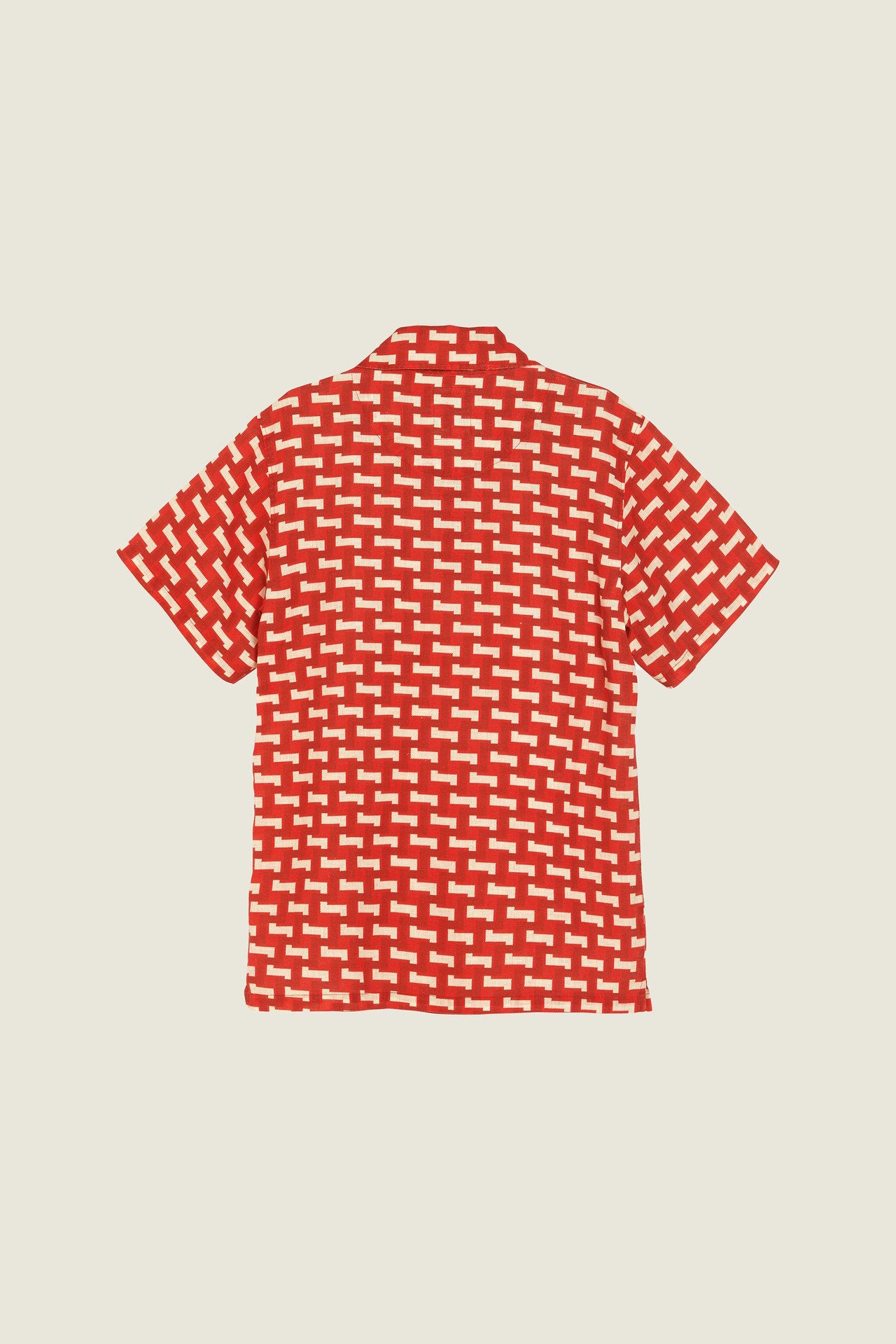 Red Layer Zig Girona Linen Shirt