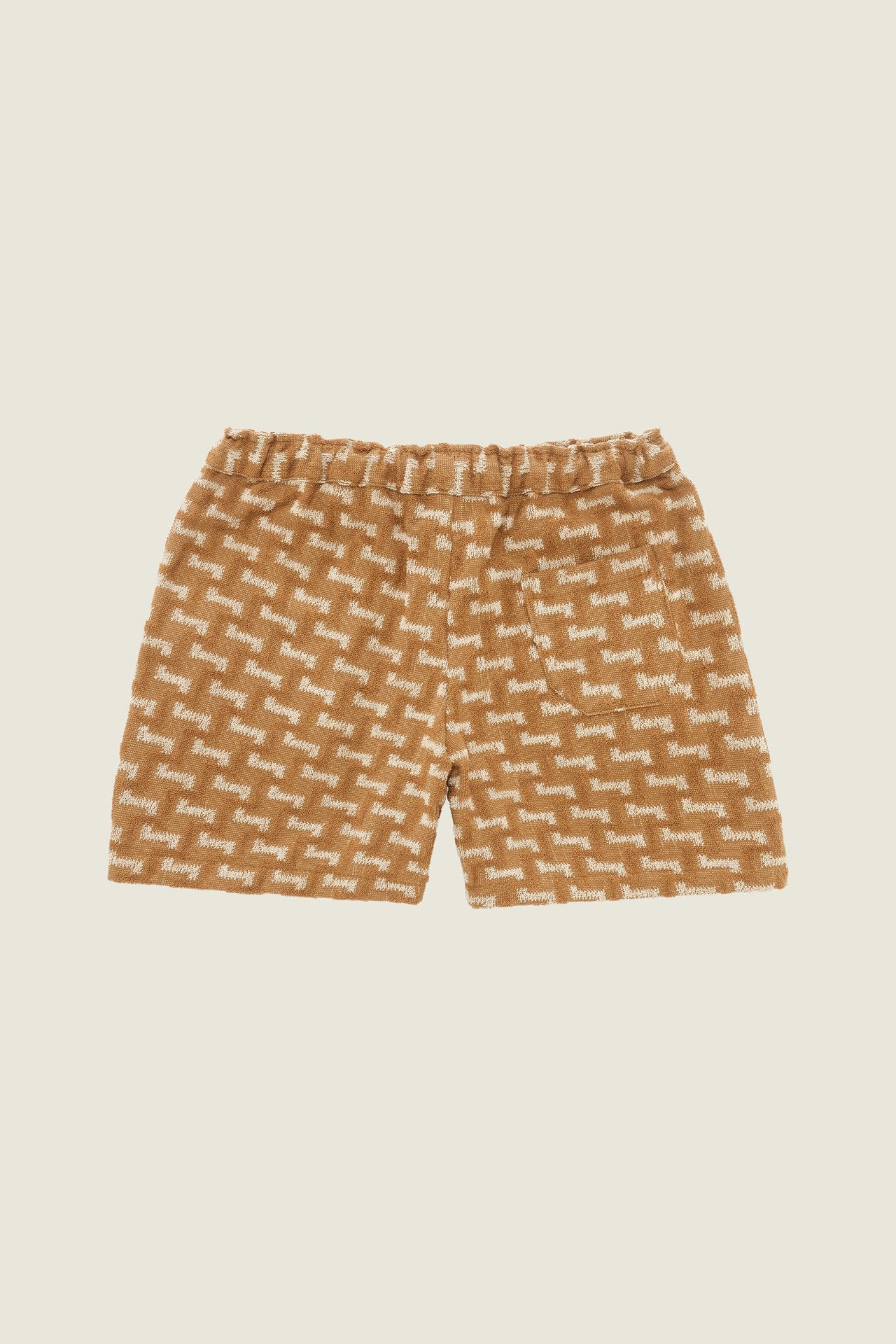 Camel Layer Zig Terry Shorts