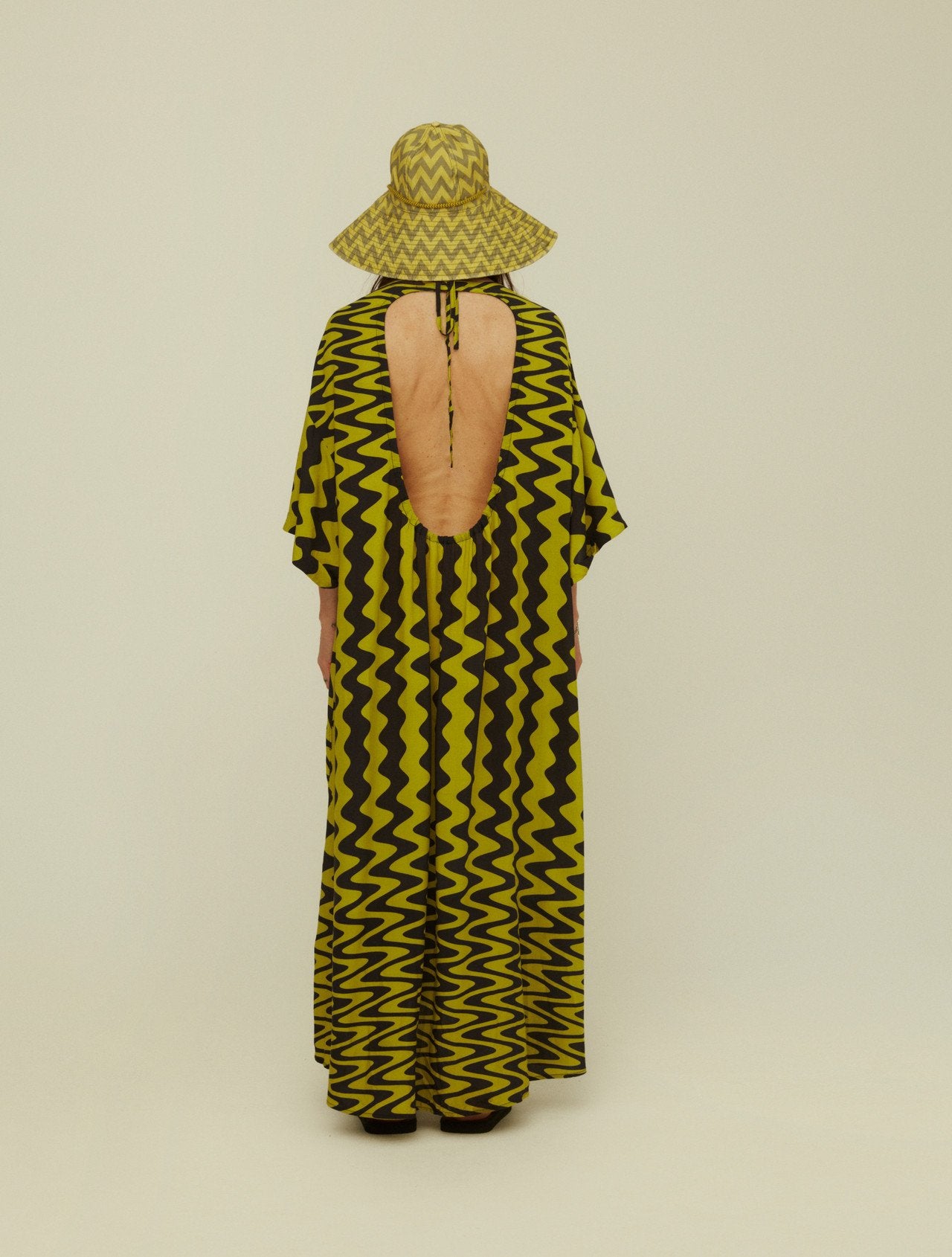 Greeny Zig Zag Brim Canvas Hat