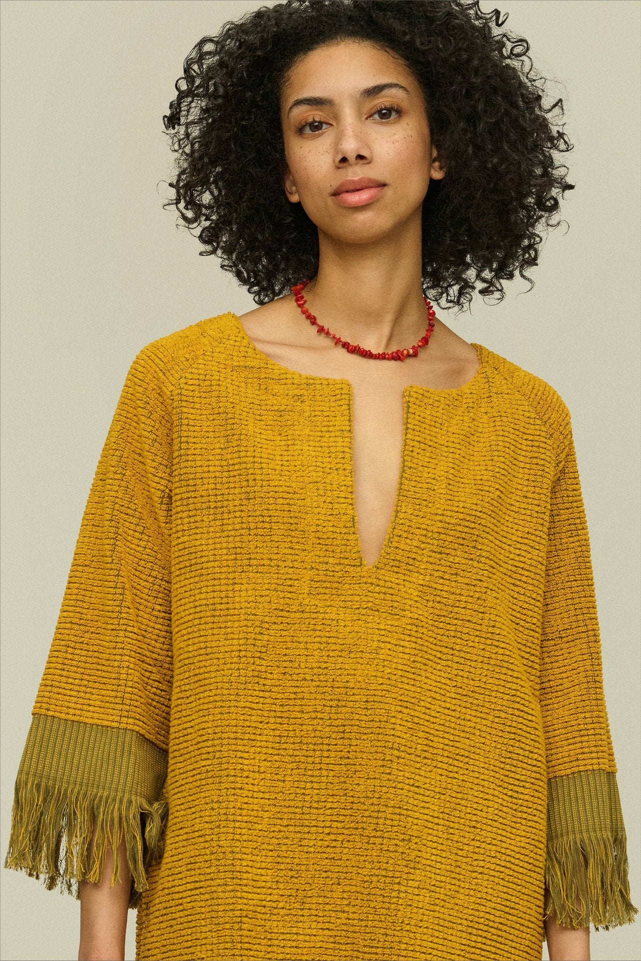 Mustard Odilia Terry Dress