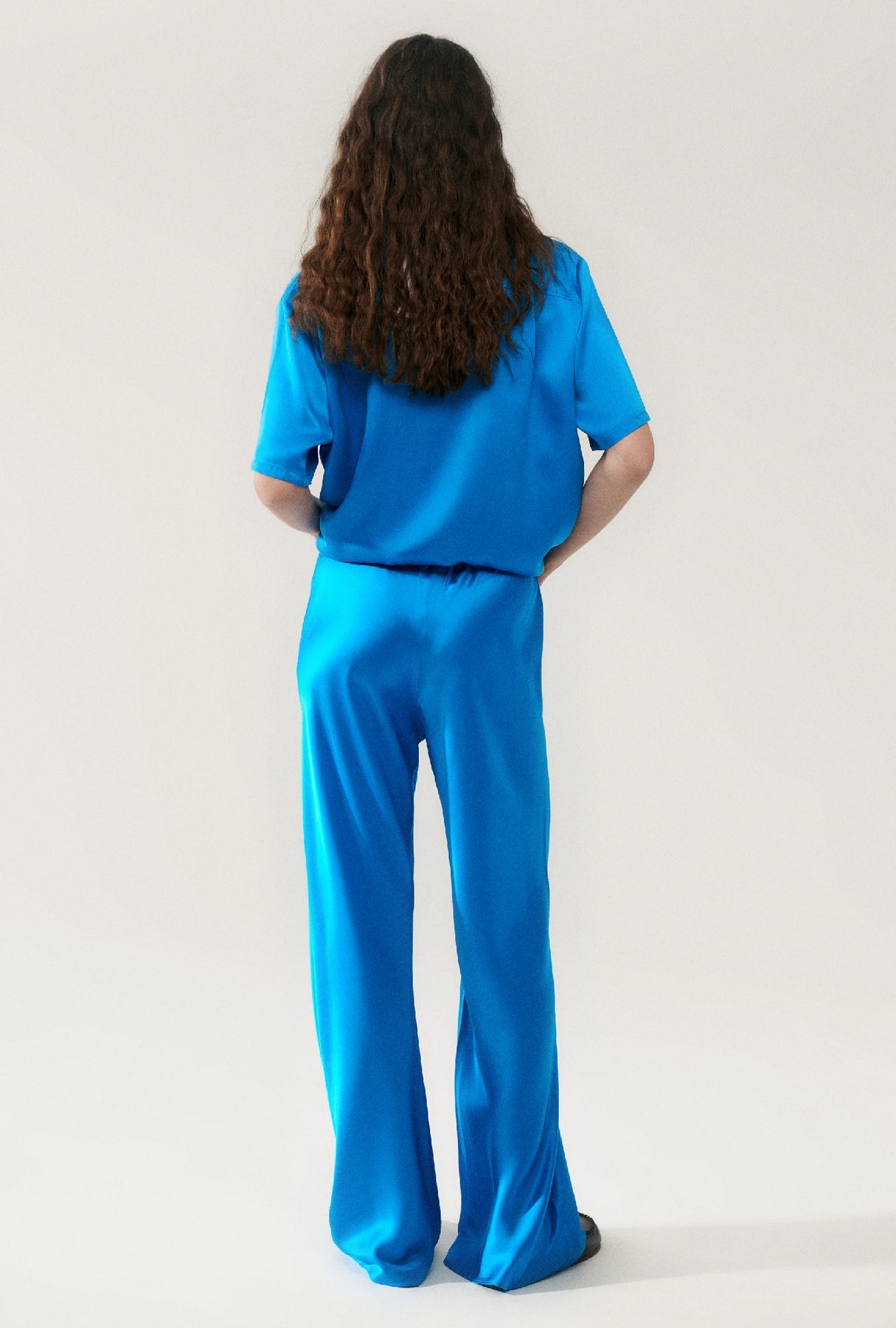 Bias Cut Pants - Coast Blue