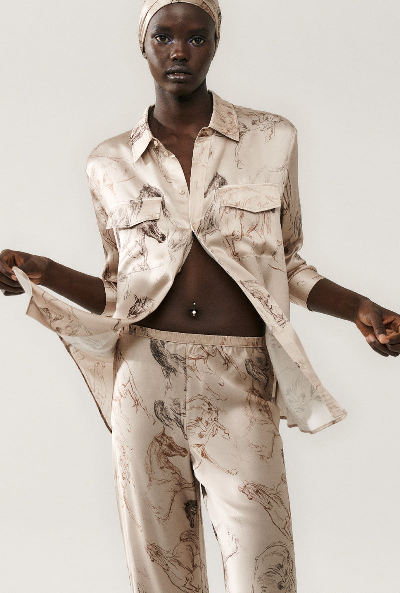 Bias Cut Pants - Wild Horses