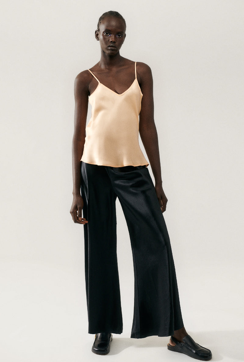 Wide Bias Pants Raw Edge - Black