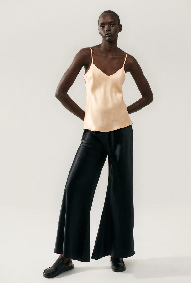 Wide Bias Pants Raw Edge - Black