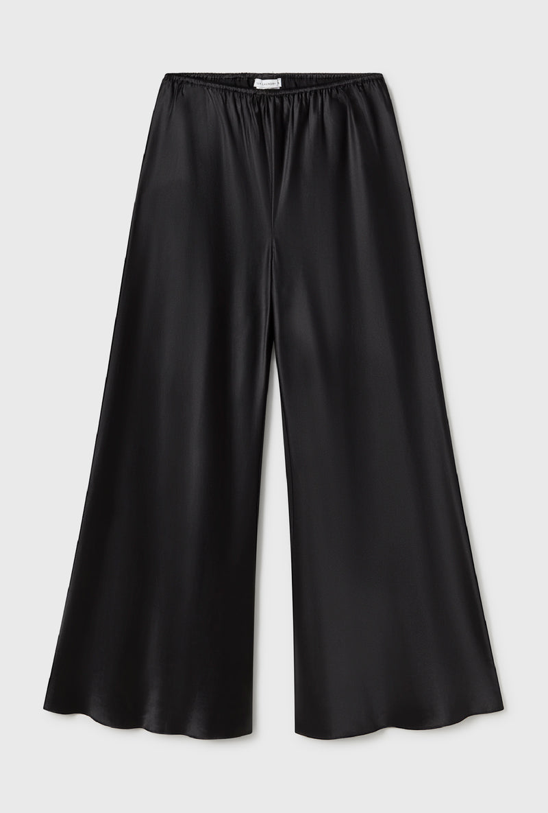 Wide Bias Pants Raw Edge - Black