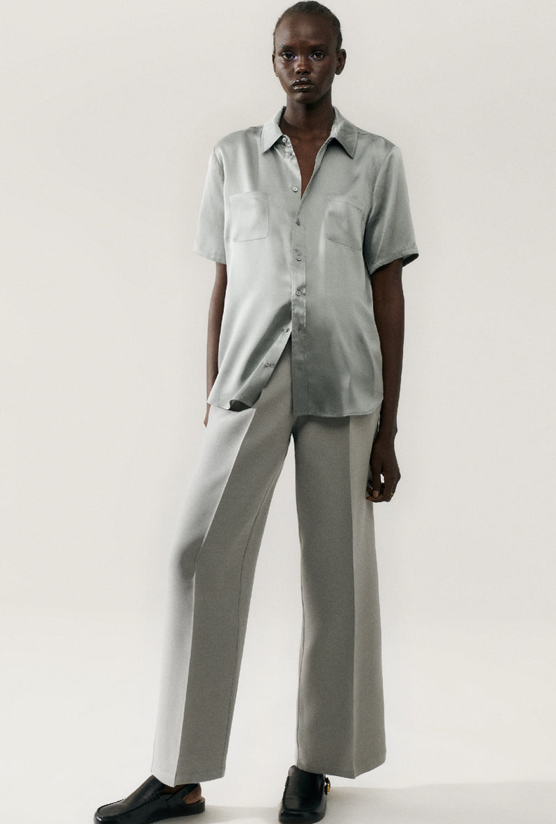Short Sleeve Boyfriend Shirt - Moon