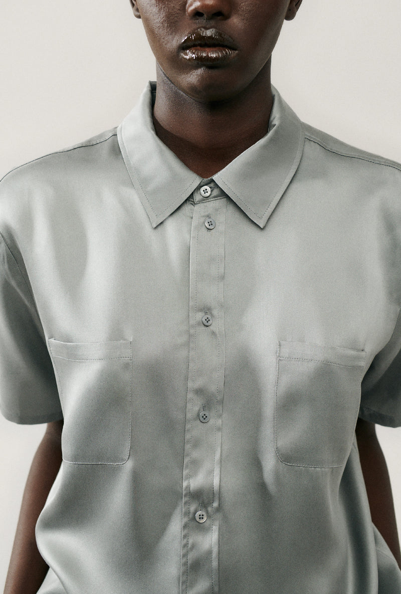 Short Sleeve Boyfriend Shirt - Moon