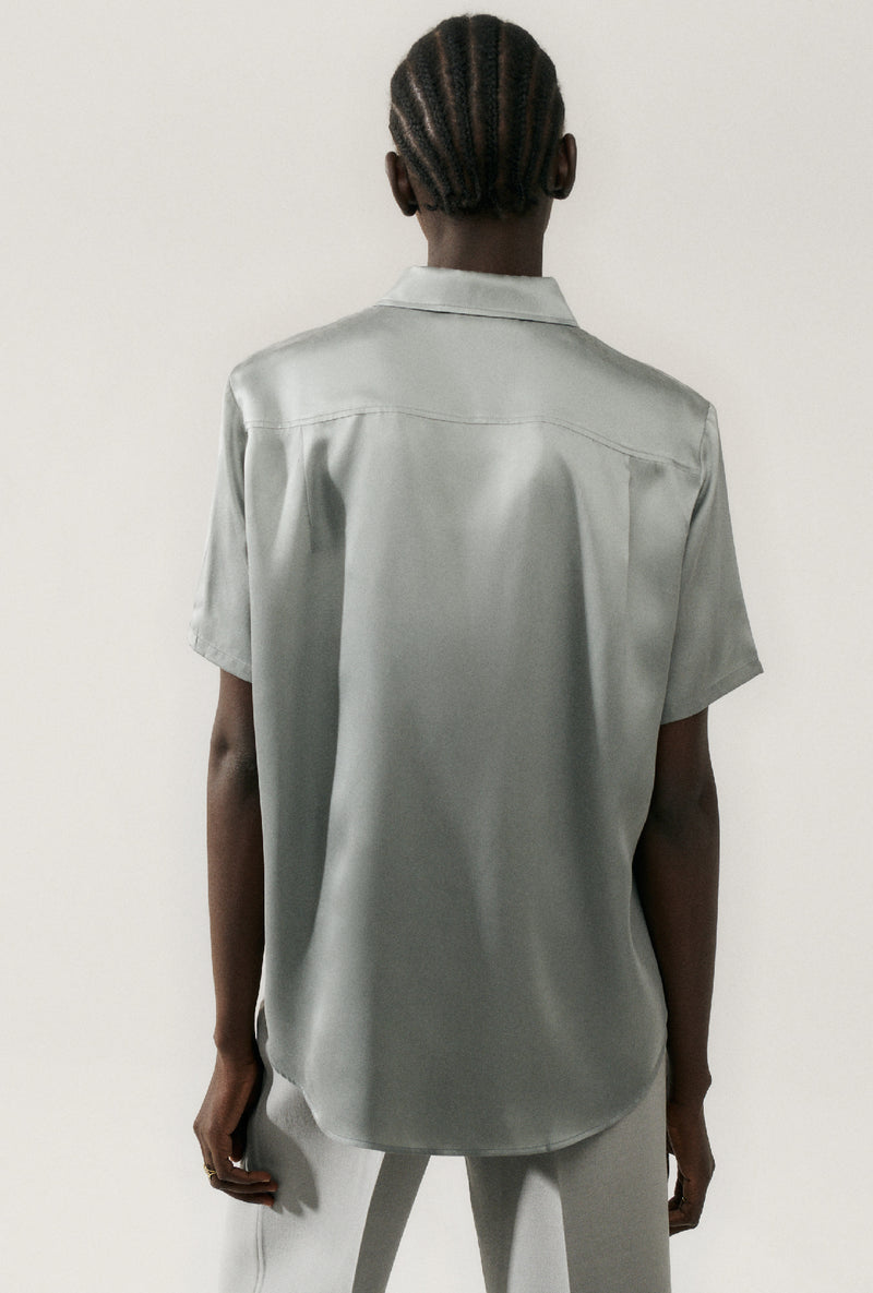 Short Sleeve Boyfriend Shirt - Moon
