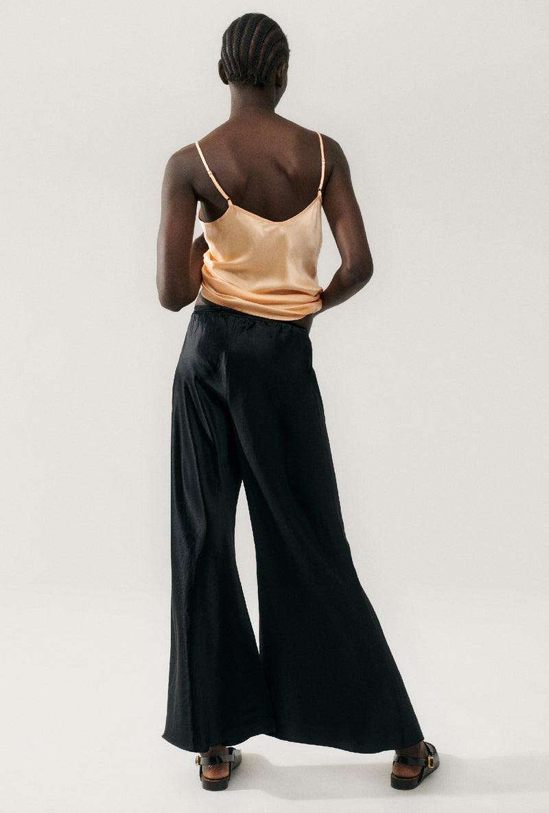 Wide Bias Pants Raw Edge - Black