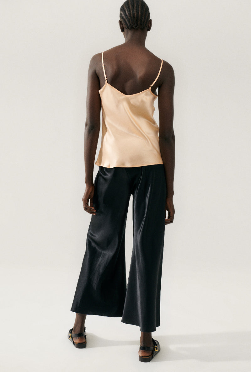 Wide Bias Pants Raw Edge - Black