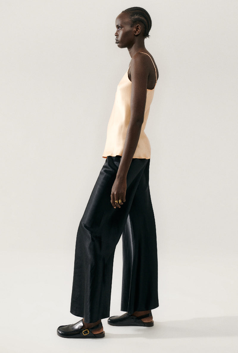 Wide Bias Pants Raw Edge - Black