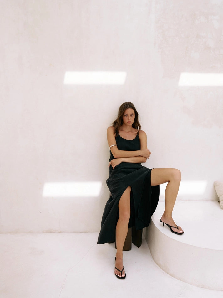 Lucid Flow Maxi Dress - Black