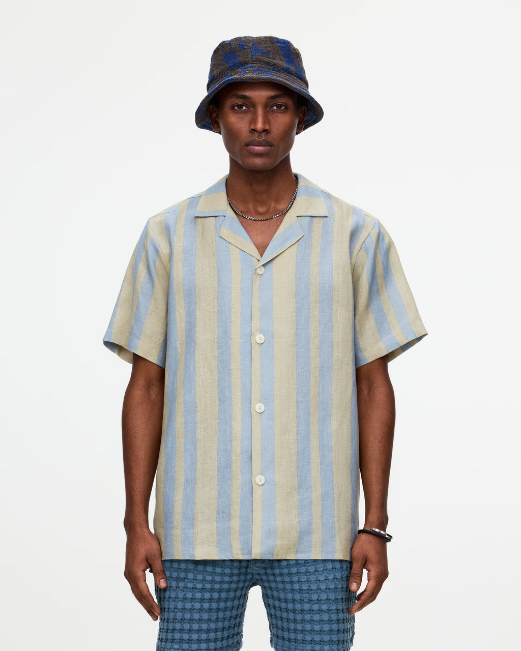 Mist Strata Cuba Linen Shirt