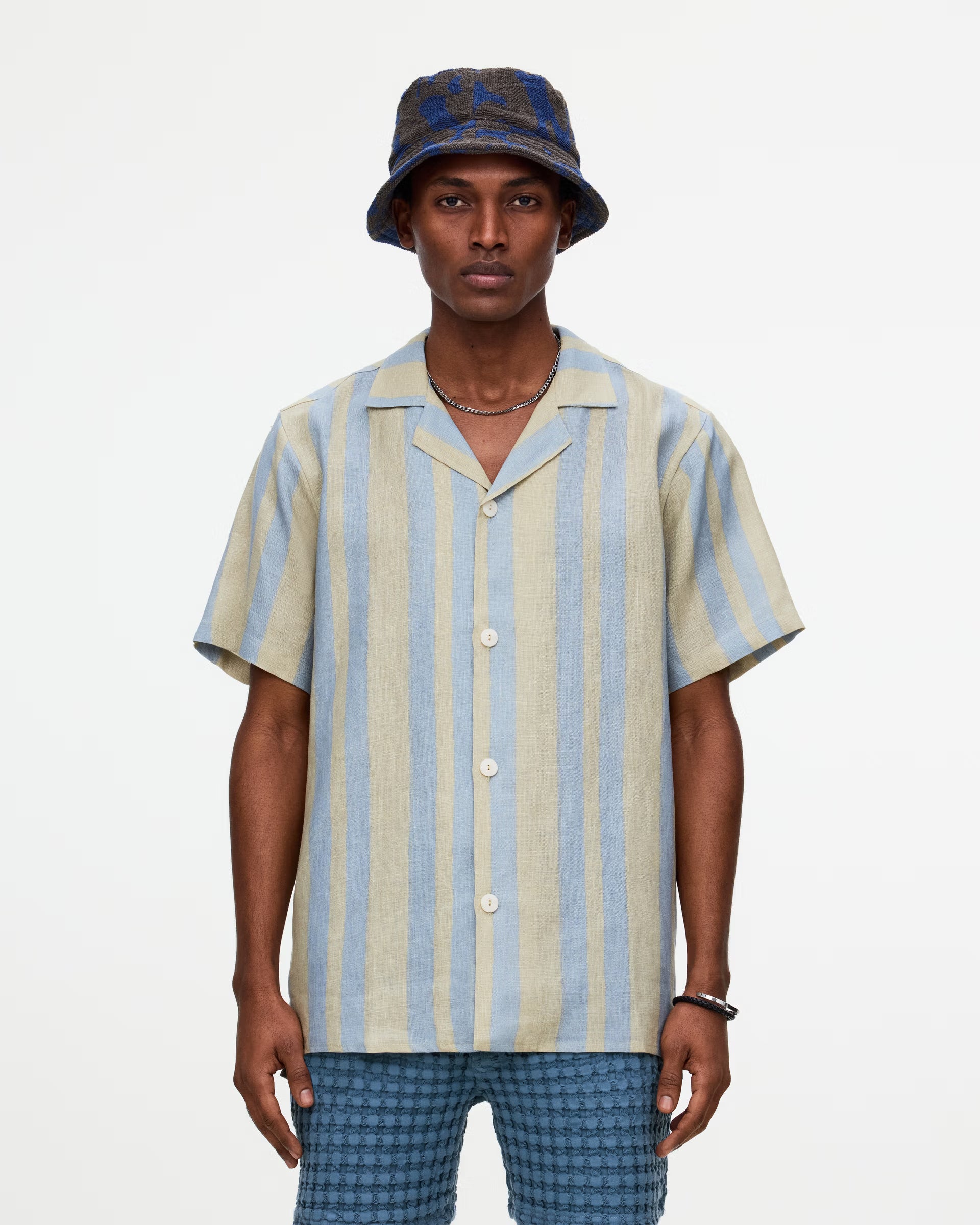Mist Strata Cuba Linen Shirt
