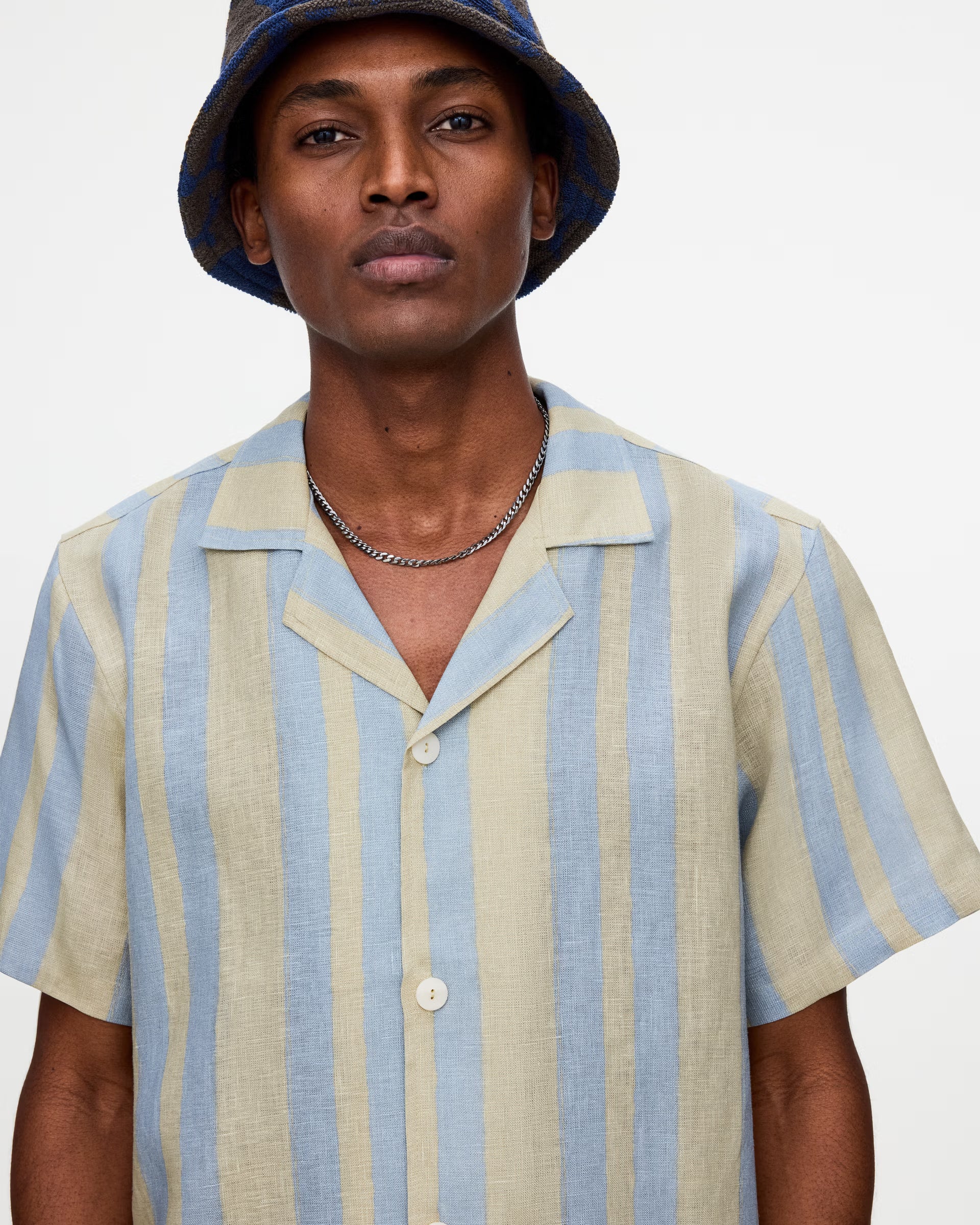 Mist Strata Cuba Linen Shirt