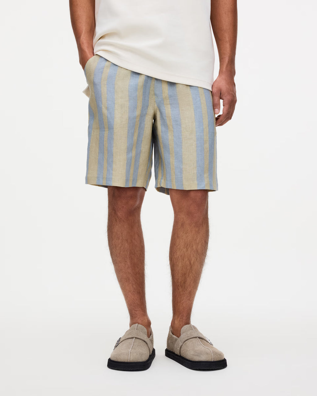 Mist Strata Nicola Linen Shorts