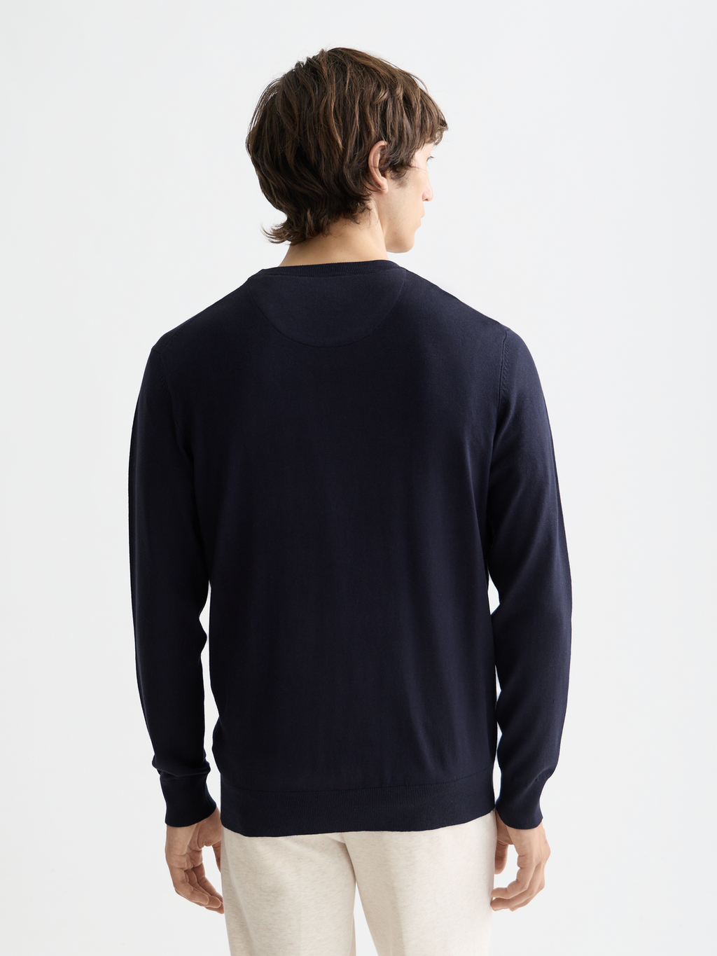 Viscose crewneck pullover - Night