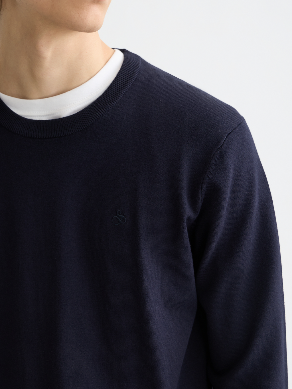 Viscose crewneck pullover - Night