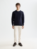 Viscose crewneck pullover - Night
