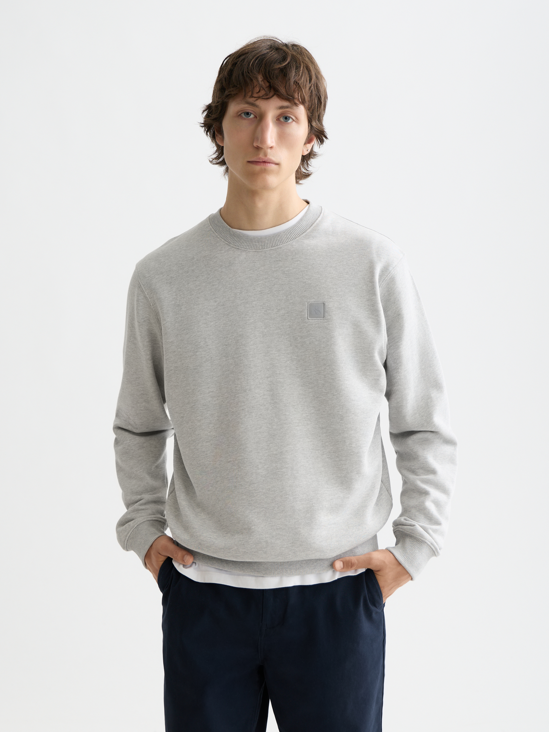 CORE - Logo Sweatshirt - Grey Melange