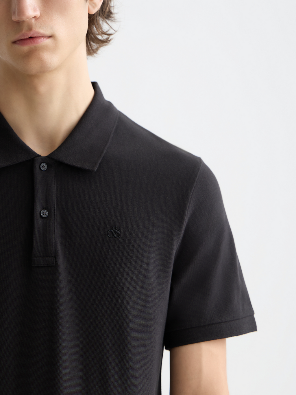 CORE - Logo Pique Polo - Black