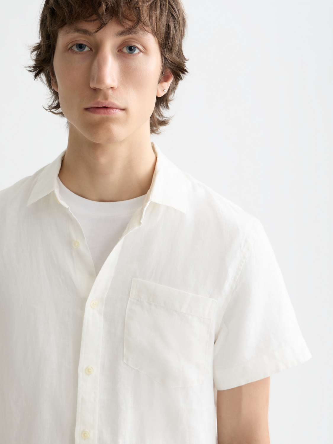 Core Linen S/S Shirt - Off White