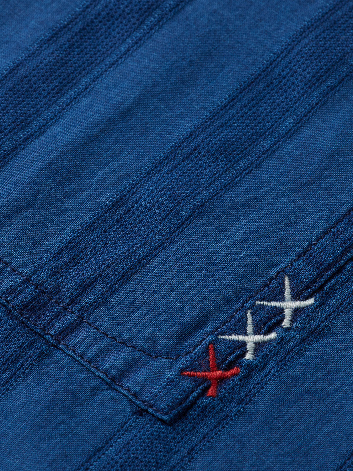 Textured indigo shirt - Washed Indigo