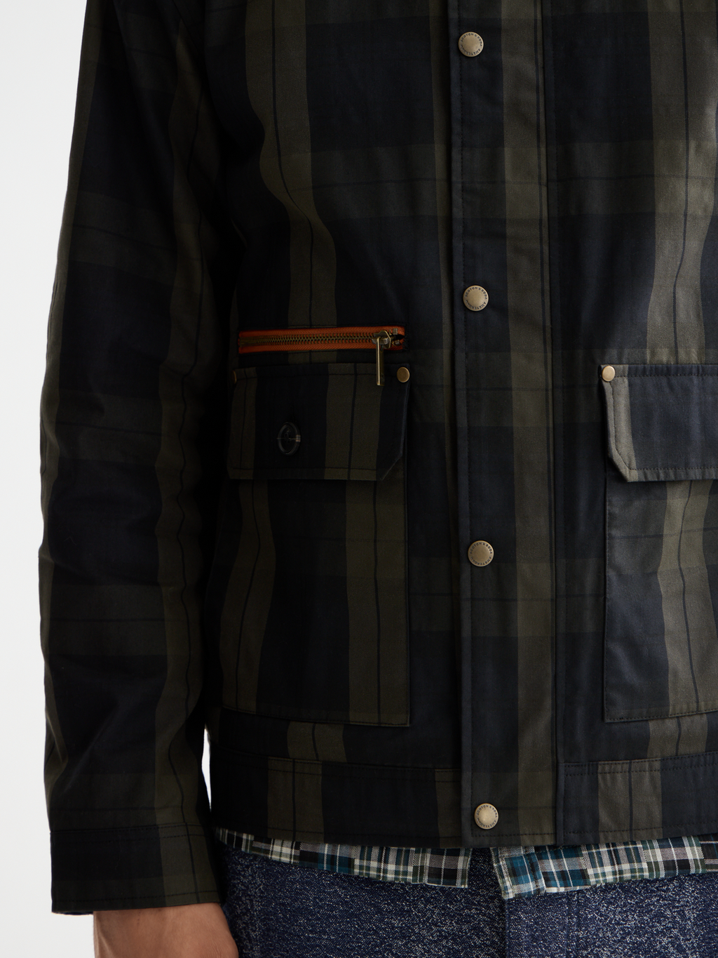 Wax cotton jacket - Blackwatch Checkzx