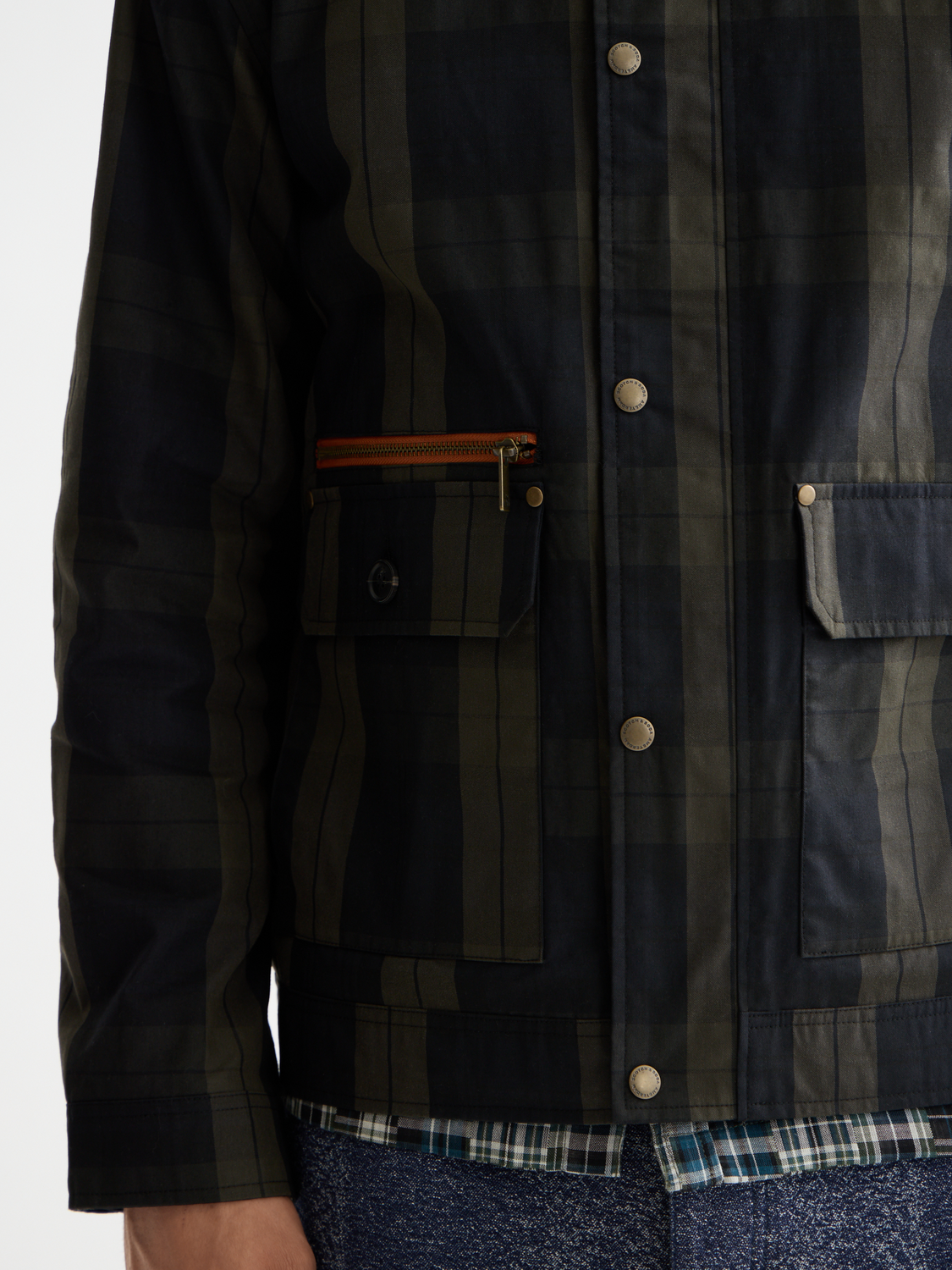 Wax cotton jacket - Blackwatch Checkzx