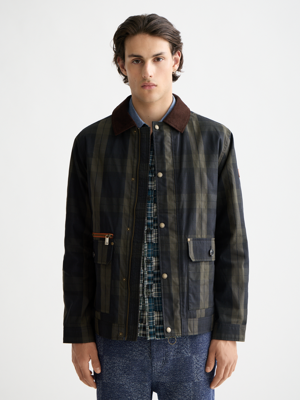 Wax cotton jacket - Blackwatch Checkzx