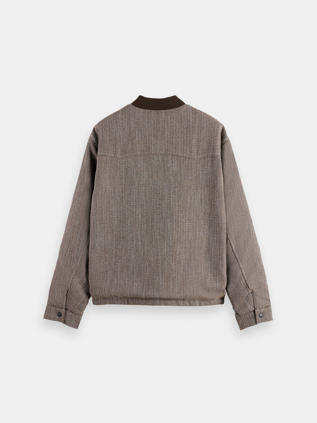 Reversible bomber jacket - Demitasse / Eggnog Herringbone