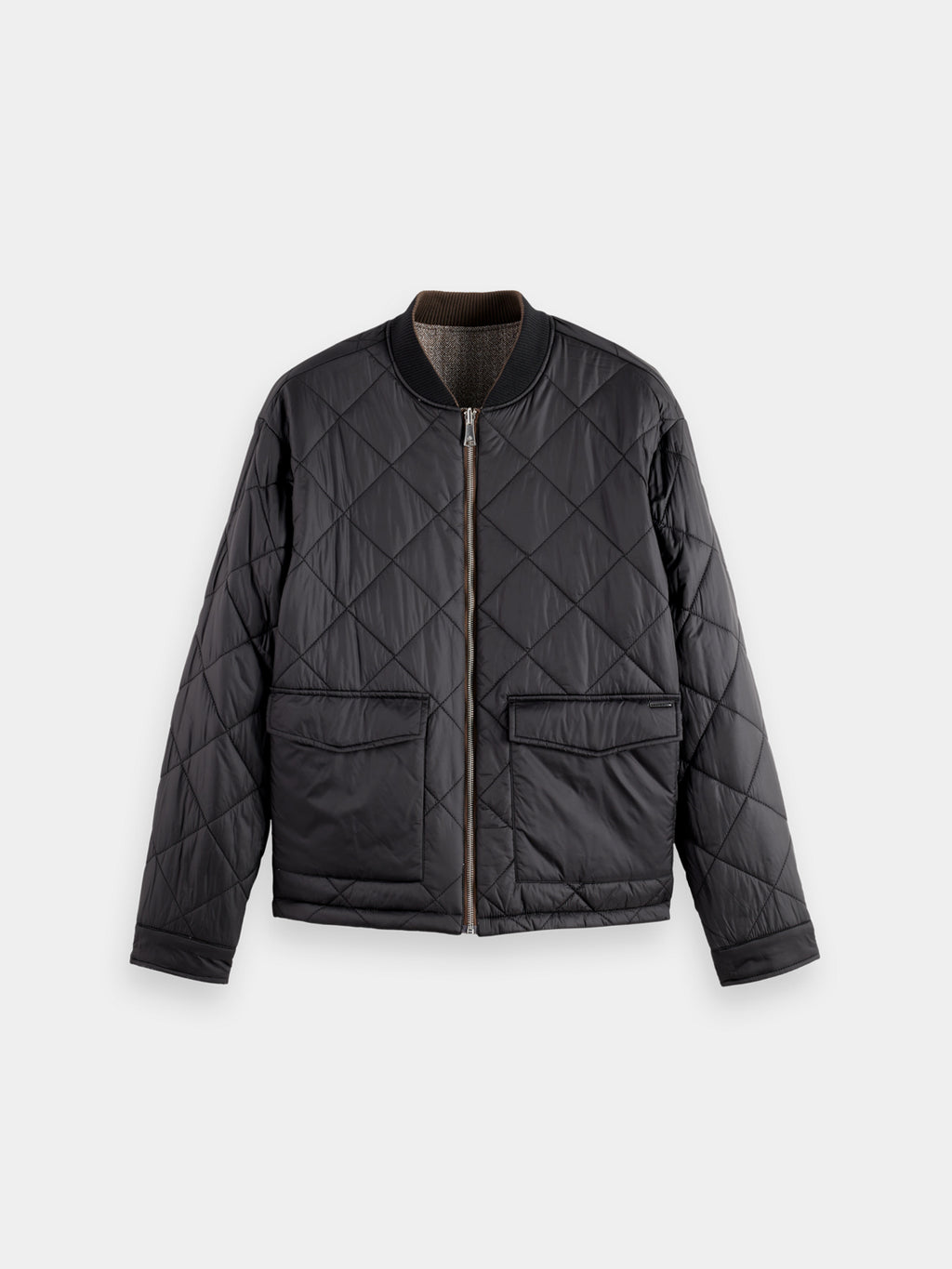 Reversible bomber jacket - Demitasse / Eggnog Herringbone