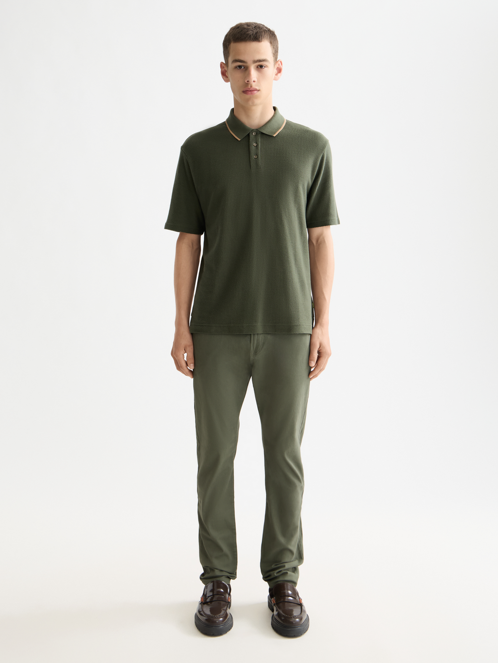 Ralston slim fit 5-pocket pants - Thyme