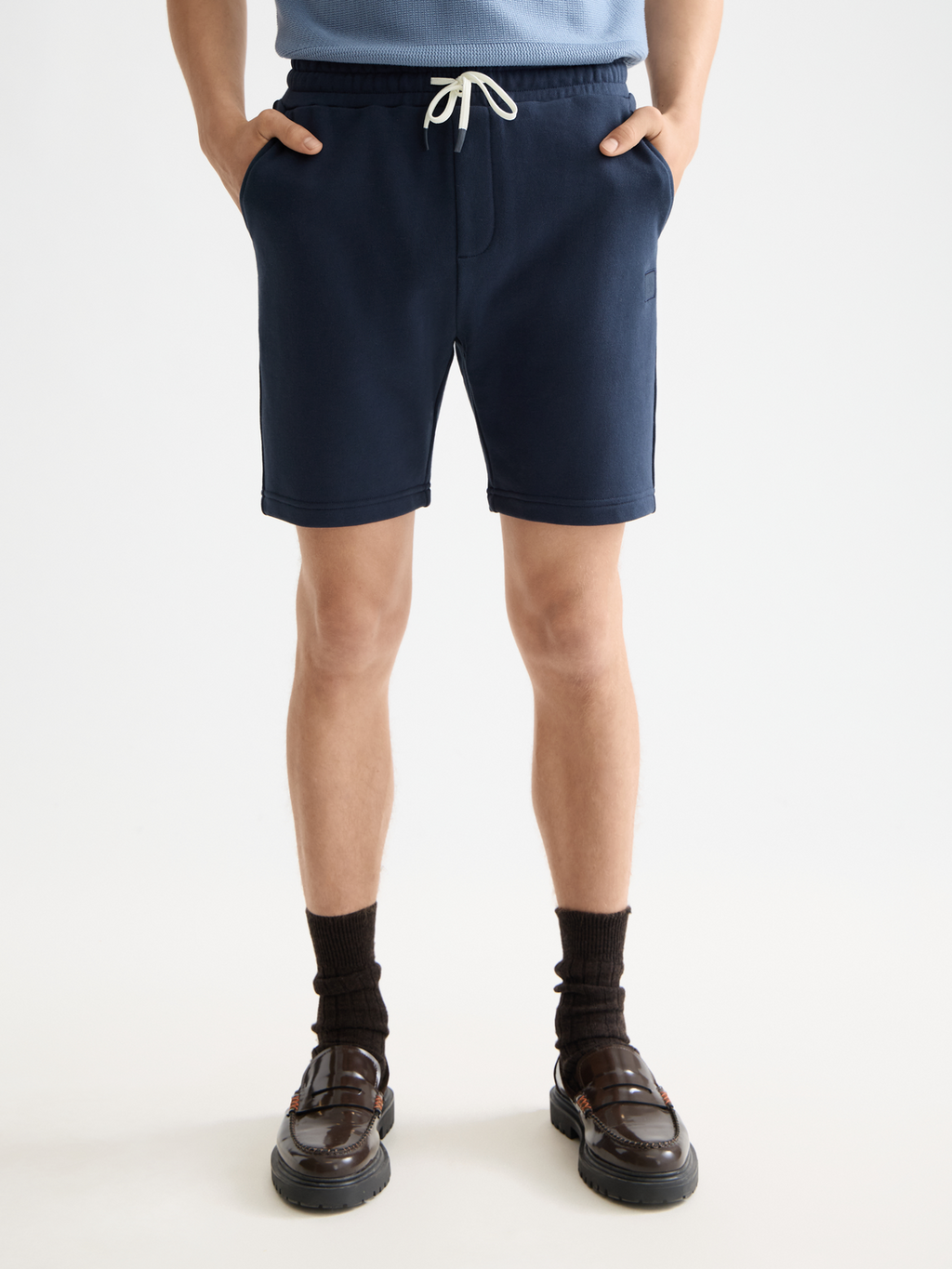 Logo badge sweatshorts - Sky Captain