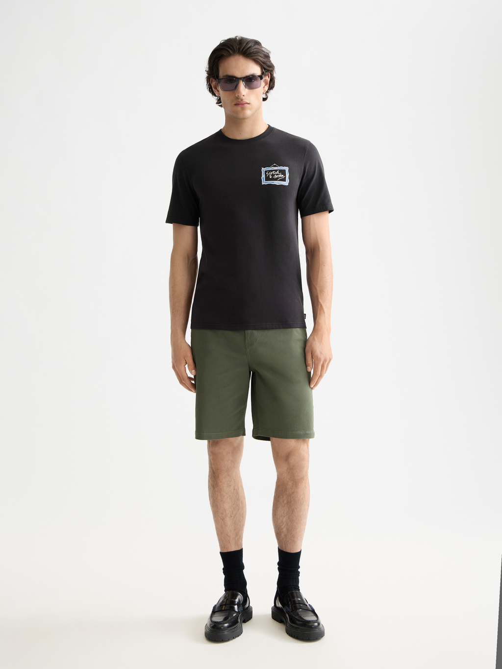 Stuart chino shorts - Thyme
