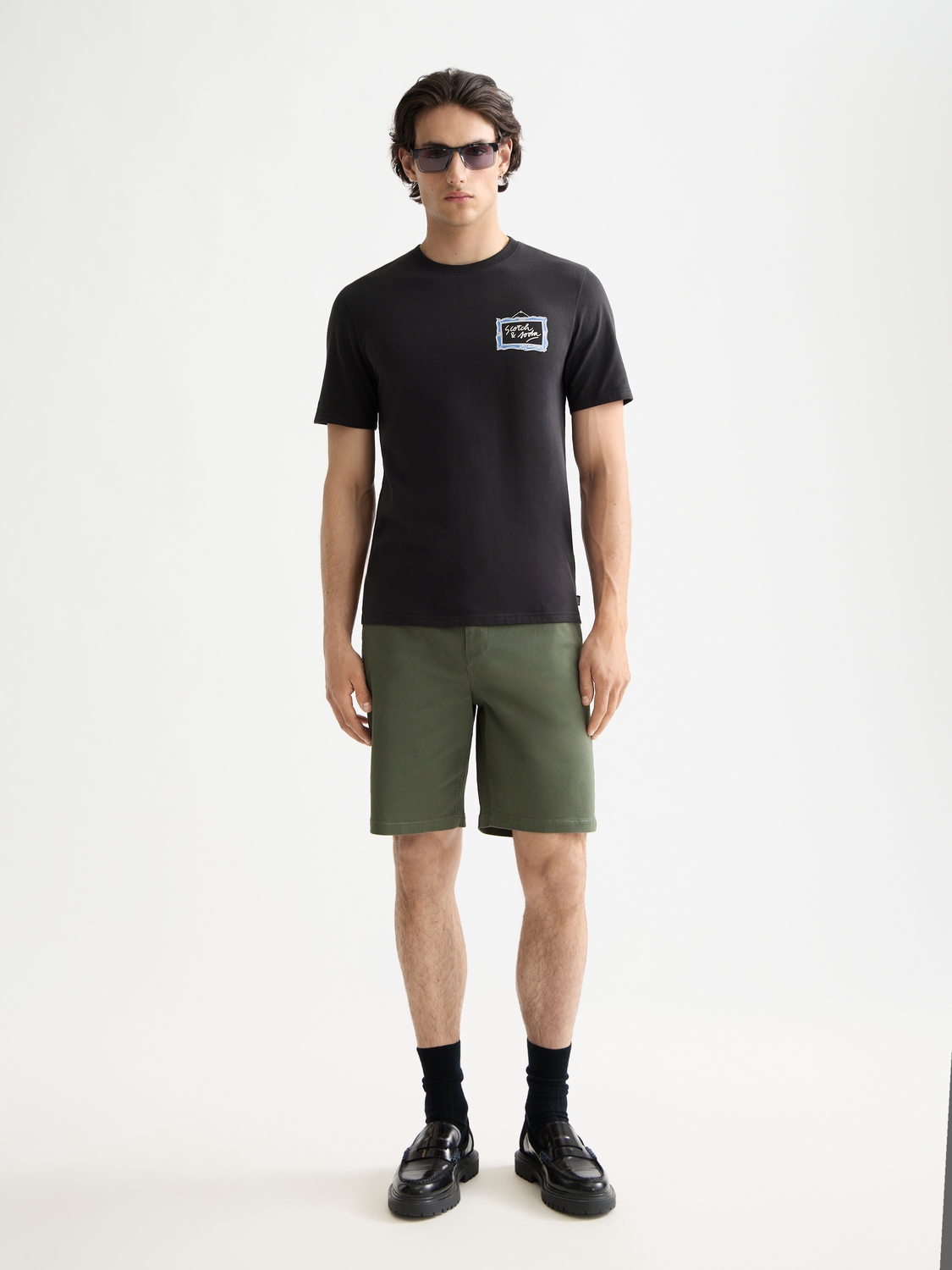 Stuart chino shorts - Thyme