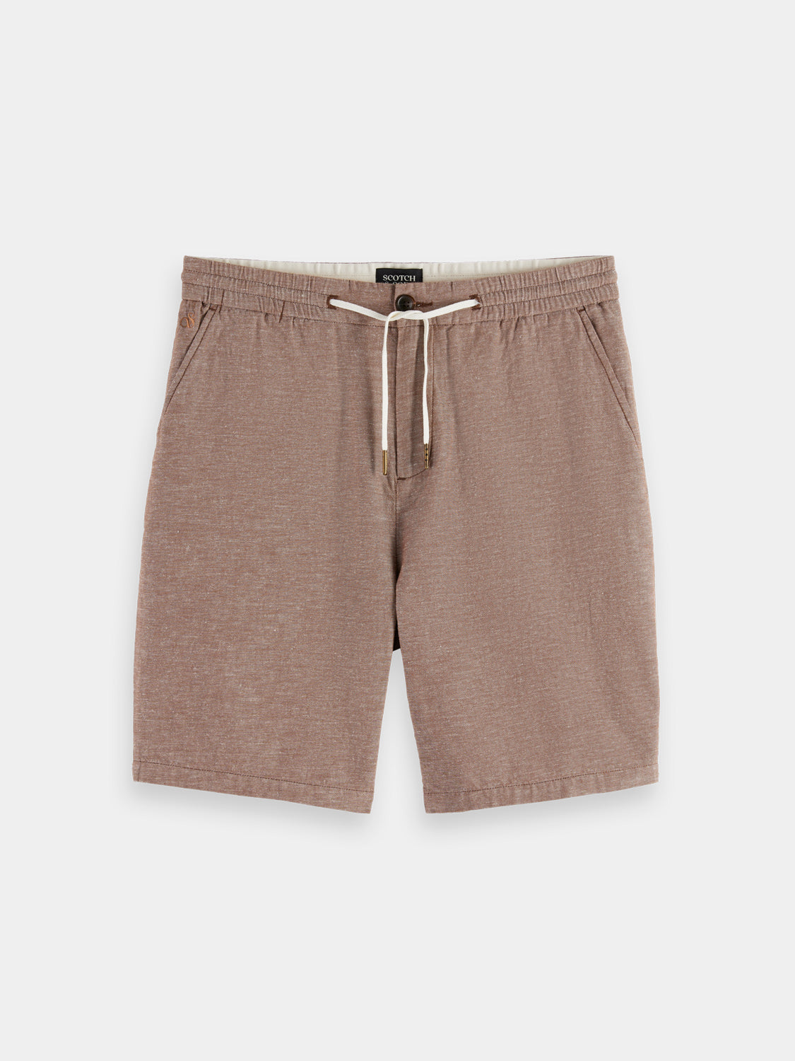 Fave cotton-linen shorts - Soft Silt